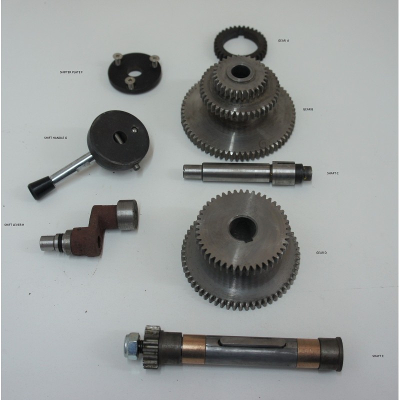 LATHE GEARBOX ASSEMBLY COMPLETE HIGH LOW GEAR DRIVE SYSTEM WITH SHIFTER
