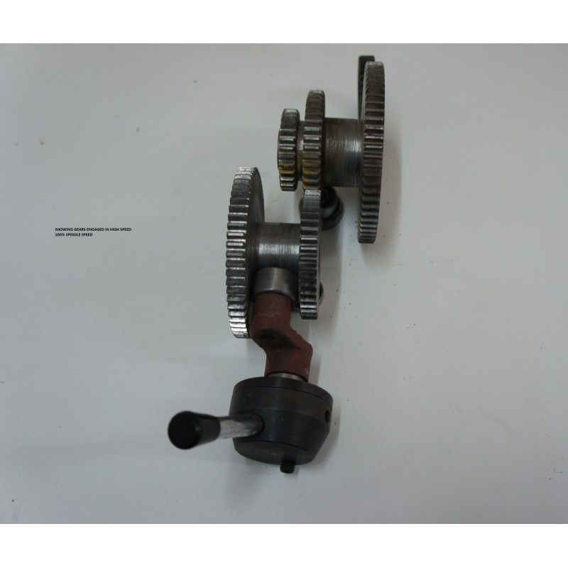 LATHE GEARBOX ASSEMBLY COMPLETE HIGH LOW GEAR DRIVE SYSTEM WITH SHIFTER