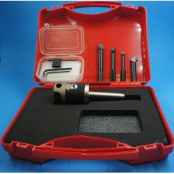 BORING HEAD SET 2" SIZE SET WITH MORSE 3 ARBOR AND 9 PIECES CARBIDE CUTTERS